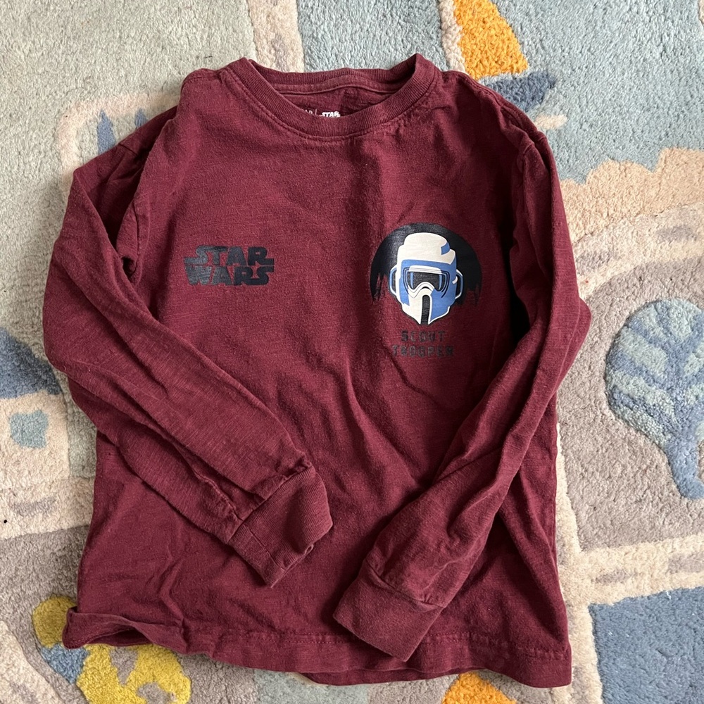 GAP Kids Star Wars Long Sleeve Shirt - Burgundy